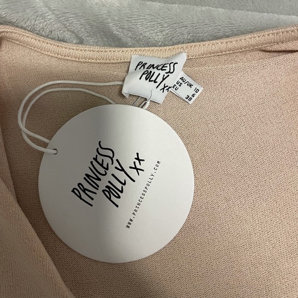 SOLD NWT Princess Polly Beige Pearl Button Cardigan - Picture 3 of 4